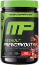 MusclePharm Assault Pre Workout Powder for Men &amp; Women – Energy & Strength Boost Pre-Workout Supplements with Beta Alanine, Caffeine, Creatine & Betaine Anhydrous – 30 Servings, Fruit Punch Flavor