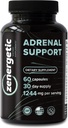 Complementos de Apoyo Adrenal  Cortisol Manager, Apoyo a la calma, Mood & Energy Support, con Ashwagandha, L-Tyrosine, Rhodiola Rosea & Holy Basil  60 Píldoras No GMO