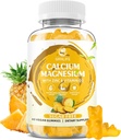 Calcio Magnesio Zinc Gummies con Vitamina D3, Azúcar Gummies de Calcio Libre para Mujeres Hombres, Alta Potencia Magnesio Gummies para Bone &amp; Muscle & Immune Health, Pineapple Flavor - 60 Conde