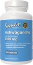 Sanar Naturals Ashwagandha 2,100 mg - Stress & Mood Support Supplement - Promotes Focus and Sustained Energy, Ashwaghanda Powder and Root Extract Blend with Black Pepper - Non-GMO, 120 cápsulas