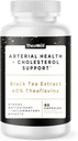 TheaWell Natural Arterial Health + Cholesterol Support - 60 Conde, Black Tea Extract, Theaflavins, Non GMO, Vegan, " Gluten Free