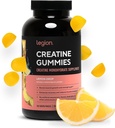 LEGION Creatine Monohydrate Gummies – Clean Chewable Creatine Supplement for Strength, Endurance &amp; Muscle Recovery – 30 Lemon Drop Flavor Servings – Sin sabores artificiales o dulces.