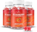 BeLive Elderberry Gummies with Zinc and Vitamin C - Immune Support Supplement with Vitamin D, A, E, B12 - Gummies for Healthy Bones & Teeth, Vegan, Keto & Non-GMO - Raspberry Flavor  durable 3-Pack