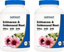 Nutricost Echinacea & Goldenseal Root, 500mg, 240 Capsules (2 Botellas) - Veggie Caps, Non GMO, Gluten Free