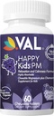 VAL Kids PM Magnesium Gummies ← Tablas de goma sin azúcar con manzanilla, Magnesium Glycinate + Citrate + Taurate TEN Vitamin B6 &amp; C TEN Natural Grape Flavor ANTE Sleep &amp; Calm Support TEN 60 Ct ANTE Edades 4+