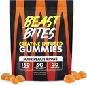 BEAST BITES - Critina Infused Gummies - 5g Crepure Creatine Monohydrate Por Serving - NSF Certified for Sport - 30 Servings