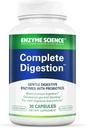 Enzyme Science Full Digestion - Enzimas digestivas para mujeres y para hombres con probióticos - 3-in1 Gut Health Support for Digestion - Salud digestiva – Enzimas digestivas y probióticos - 30 cápsulas