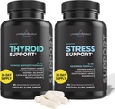 Livingood Daily Thyroid Support Bundle - Suplemento completo de tiroides Plus Arenal y Cortisol