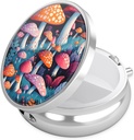 Nipichsha Pill Box, Small Pill Case for Purse & Pocket, Cute Travel Medicine Organizer, Portable Medicine Container Holder to Hold Vitamins, Medication, Fish Oil &amp; Supplement, Pretty Mushroom