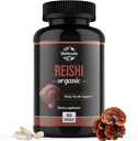 Organic Reishi Mushroom Capsules Suplemento Silencio No GMO &amp; Libre de Alérgenos 90 Capsules (1-Mes de Suministro)
