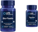 Ampliación de vida Bio-Fisetina 30 Capsules Celular Health Bundle con Taurine 1000mg 90 Capsules Heart Health