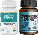 800mg Enzymes Digestivos para Hombres y Mujeres + Spermidine & Fisetin Suplemento - 20 mg de 98% Spermidine 3HCL