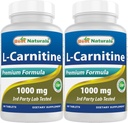 Best Naturals L-Carnitine 1000mg 60 Tablets (60 Count (Pack of 2))