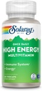 SOLARAY Once Daily High Energy Multivitamin, Iron Free, Immune System and Energy Support, Whole Food and Herb Base Ingredients, Men’s and Women’s Multi Vitamin, 60 Servings, 60 VegCaps