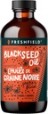 Freshfield Black Seed Oil | Vegan Friendly, Thymoquinone, Premium (Black Cumin Seed Oil, Nigella Sativa) | Cold Pressed | Ultra Strength | Pure and 100% Natural. 8 oz Liquid