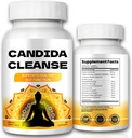 Candida Cleanse - Soporte Gut & Colon, Fórmula avanzada - Hoja de orégano, Wormwood, Nogal Negro, Ácido caprílico