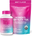 Pink Stork Fertility Bundle for Women – Conception Tea + Prenatal Vitamina Support with Inositol, Vitex, Folate " Ashwagandha – Apoya el equilibrio hormonal, Cycle Health " Preconception Wellness