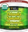 Good Natured Premium Chlorella Spirulina Powder Silencio 85 Servings Silencio No-GMO Silencio Sunlight Grown ← Deep Green Color ← Cracked Cell Wall ← Alkalyzing ← High Protein ← Vegan Organic Capsules ← Mountain Water
