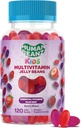 Multivitamin Jelly Bean Gummies con Zinc para niños, Immune Support Suplementos dietéticos, Vegetariano, 120 frijoles Berry Blast, Kosher