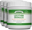 Lecithin Granules Suplemento Silencio Natural Soy Lecithin Powder es una excelente fuente de Phosphatidyl Choline viv Lactation Support, Immune Function &amp; Support Brain Health, 16 oz