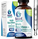 Gotas de Moss del Mar Irlandés - Citrus Berry Flavor - 92+ Minerales Esenciales & Vitaminas - Energía, Skin, Gut, Recuperación - Fledderwrack y Burdock Root - 2 fl. oz