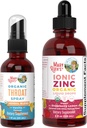 MaryRuth Organics Throat Spray (Vanilla) & Zinc Drops (Strawberry Lemon) ← USDA Organic, Clean Label Project Verified® TEN Vitamins for Throat Relief, Immunity & General Health TEN Vegan, Non-GMO