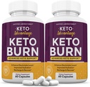 Laboratorios justificados (2 Pack Keto Advantage Keto Burn Pills 1275MG Nueva &amp; Mejorada Fórmula Contiene Vinagre de manzana Vinagre Virgen Extra Aceite de Oliva Powder Green Tea Leaf 120 Capsules