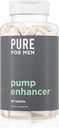 Pure for Men Pump Enhancer ← Pre Workout Supplement for Muscle Pump, Stamina and increased Blood Flow ← Nitric Oxide Booster with L-Arginine & L-Citrulline  Focus and Energy Support  90 Count