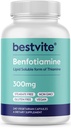 BestVITE Benfotiamine 300mg (240 cápsulas vegetarianas) No Stearates - No Silicon Dioxide - Vegan - No GMO - Gluten Gratis