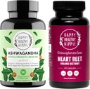 Happy Healthy Hippie Beetroot Capsules " Organic Ashwagandha Stress Support Suplemento cápsulas