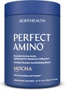 BodyHealth PerfectAmino Powder - BCAA and EAA Powder for Pre and Post Workout - Amino Acid Energy Drink for Hombres and Women to Support Lean Muscle and Recovery - Mocha - 60 Servings