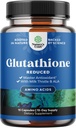Suplemento de Glutathione reducido con cartola de leche - 500 mg por servicio Pure L Glutathione con ácido lipoico alfa Silymarin para radiación de piel, soporte para hígado &amp; soporte de inmunológico - 15 cuenta