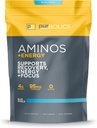 Purbolics Aminos + Energy ¦ apoya la recuperación, la energía y el foco  durable 95mg de Caffeine, 0 Calories & 60 Servings (Blue Steele)
