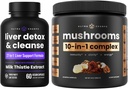 NutraChamps Liver Detox &amp; Mushroom Powder - Cognition, Detox &amp; Immunity Bundle