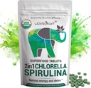 Organic Spirulina Chlorella Tablets - 50 Servings - 2-in-1 Superfood Algae Suplemento para el soporte natural de inmunológico, Detox y Energy Boost. Broken Cell Wall. Clorofila orgánica. Espirulina