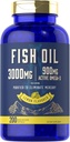 Carlyle Fish Oil 3000mg  900mg Omega 3 ← 200 Softgels  Lemon Flavor ← Non-GMO y Gluten Free Supplement