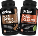 Colon Cleanse Pills Body Detox &amp; Candi Cleanse - Intestinal Guard Cleanser for Stomach &amp; Oral Herbal Oregano &amp; Caprílico Acid Probiotic Complex Capsules, Herbal Wormwood Black Walnut Clove Mujer Hombre