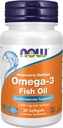 AHORA Suplementos de alimentos, Omega-3 180 EPA / 120 DHA, Molecularmente Destilado, Soporte cardiovascular*, 30 Softgels