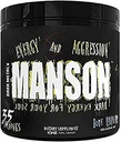DARK METAL Inc. Manson High Stim Pre Workout Powder, Energy Focus Strength, cargado con Beta Alanine L-Carnitine Caffeine Infinergy, 35 Srvgs, Blue Raspberry