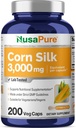 NusaPure Corn Silk Extracto 3000 mg por Caps - 200 Veggie Caps (100% Vegetariano, No GMO, Extracto 20:1, Vegan)