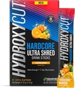 Hidroxycut Hardcore Ultra Shred Drink Sticks, Tangerine Mimosa - 20 Packets - Zero Sugar o Calories - Incluye Paraxanthine &amp; B Vitaminas - para Hombres y Mujeres
