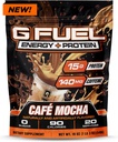 G Combustible Proteína + Bebida Energética Powder, Pre Workout Caffeine Mix for Gaming, Sugar Free Focus Amino, Vitamina + Antioxidantes, 19oz (Cafe Mocha, 20 Servings)