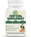 Suplemento de cortisol para hombres, equilibrio hormonal, magnesio, Ashwagandha, Rhodiola, L-Theanine, vitamina B6 &amp; B12, Mood, Focus, Sleep Support, Vegan 60 cápsulas