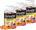 Airborne 750mg Vitamina C Immune Support Suplemento Gummies for Adults, Assorted Fruit Flavor, Gluten Free Crafted Blend with Powerful Antioxidants Vitaminas A C &amp; E, 63 Gummies (3 Pack)