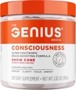 La Conciencia Genius Brand Genius - Suplemento de Salud Cerebral Todo en Uno para la Claridad - Apoya la Concentración, Pensamiento Creativo, Energía & Memoria - Funcionado por Nootropics - 15 Servimientos - Cono de Nieve