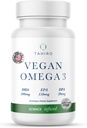TAHIRO Vegan Omega-3 Softgels - Suplemento de base vegetal con DPA, DHA &amp; EPA - Nutrientes para hombres, mujeres y mujeres embarazadas - Apoya la salud cerebral - Suplementos conjuntos prenatales " , 1000 mg