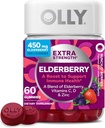 OLLY Extra Strength Elderberry Gummies, Immune Support, 450mg Elderberry, Vitamin C, D y Zinc, Berry - 60 Conde