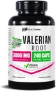 Saludfare Valerian Root Capsules TEN 3000mg High Potency Extract TEN 240 Píldoras Vegan TENIDO Suplemento Herbal para la Relajación &amp; Apoyo al sueño Silencioso No Gluten-Free, Made in USA
