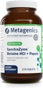 Metagenics SpectraZyme Betaine HCI + Pepsin - Supports Stomach Health &amp; Aids in Digestion* - with Betaine HCl & Pepsin - Proteolytic Digestive Enzyme* - Non-GMO - 135 Servings - 270 Cuadros