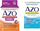 Control de vejiga AZO con Go-Less® &amp; Weight Management Suplemento dietético &amp; Complete Feminine Balance Probióticos diarios para mujeres, clínicamente probados para ayudar a proteger
